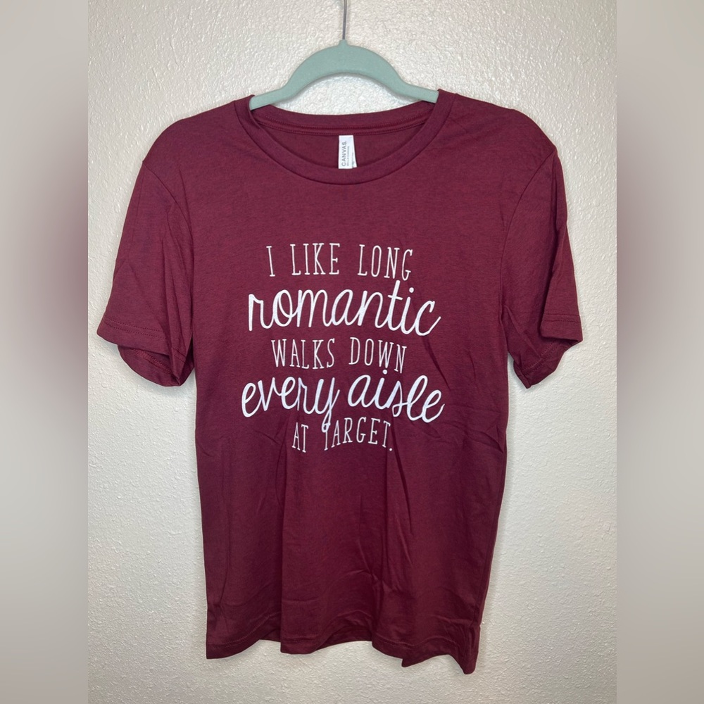 Cute, fall, graphic tee! “I like long romantic walks down every aisle at Target”